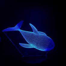 Load image into Gallery viewer, Lovely Whale 3D Lampara LED Night Light