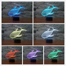 Load image into Gallery viewer, Lovely Whale 3D Lampara LED Night Light