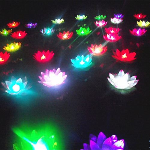 Automatic color led lights lotus Lamp